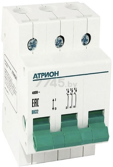 Выключатель нагрузки АТРИОН ВН32 3Р 100А (VN32-3-100)